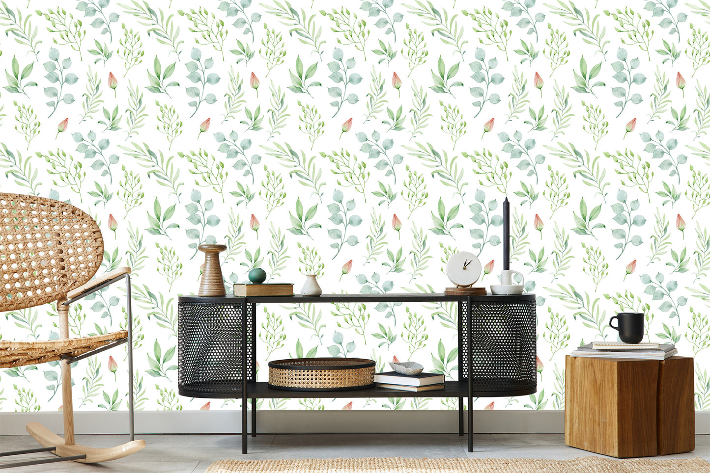 Wallpaper Painted Spring Plants