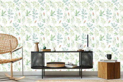 Wallpaper Painted Spring Plants