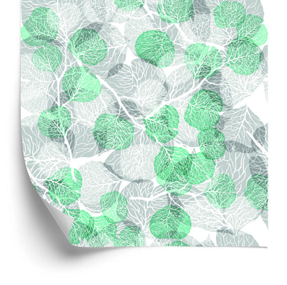 Wallpaper Drawn Leaves