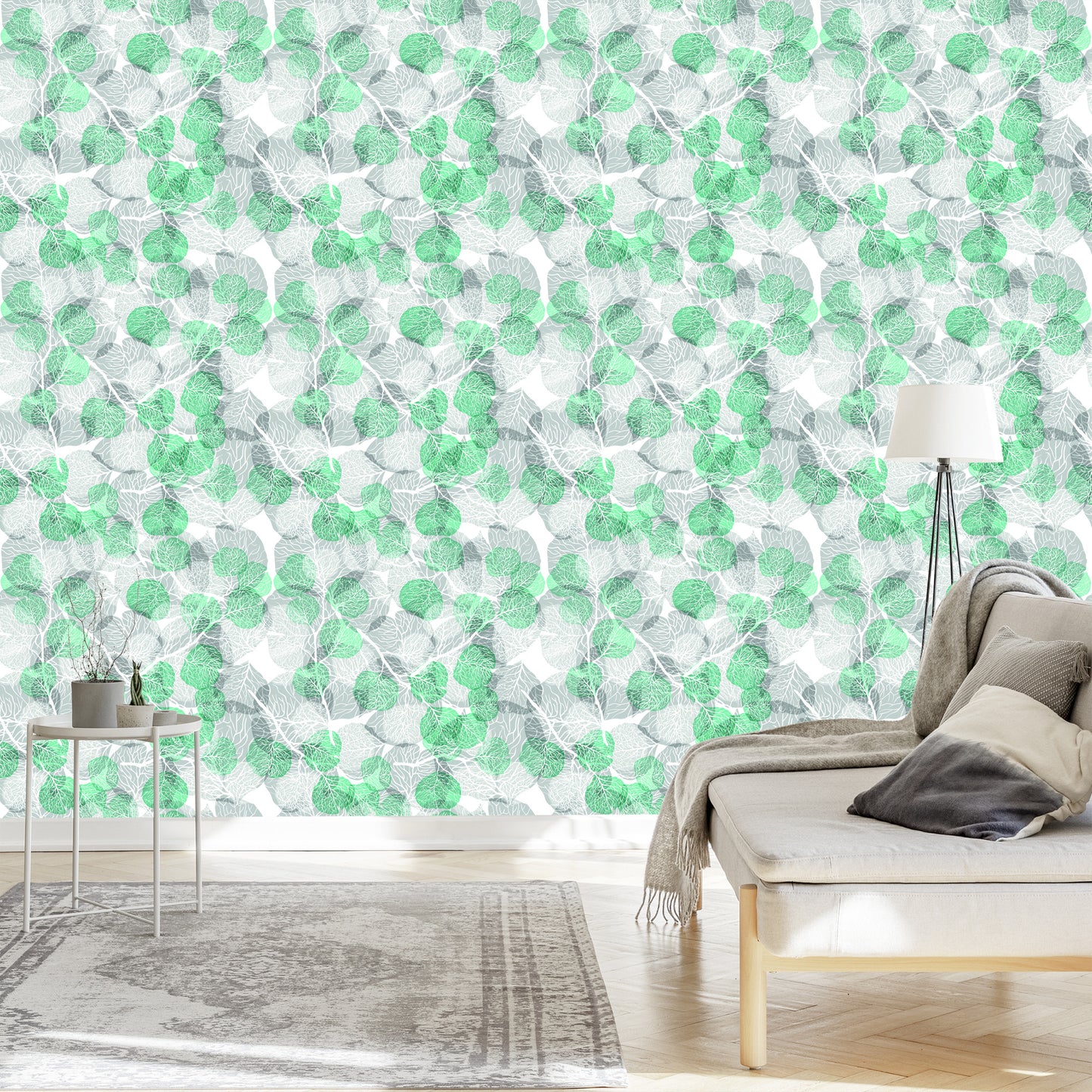 Wallpaper Drawn Leaves