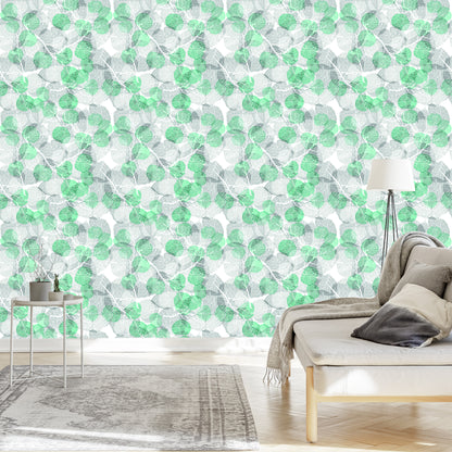 Wallpaper Drawn Leaves