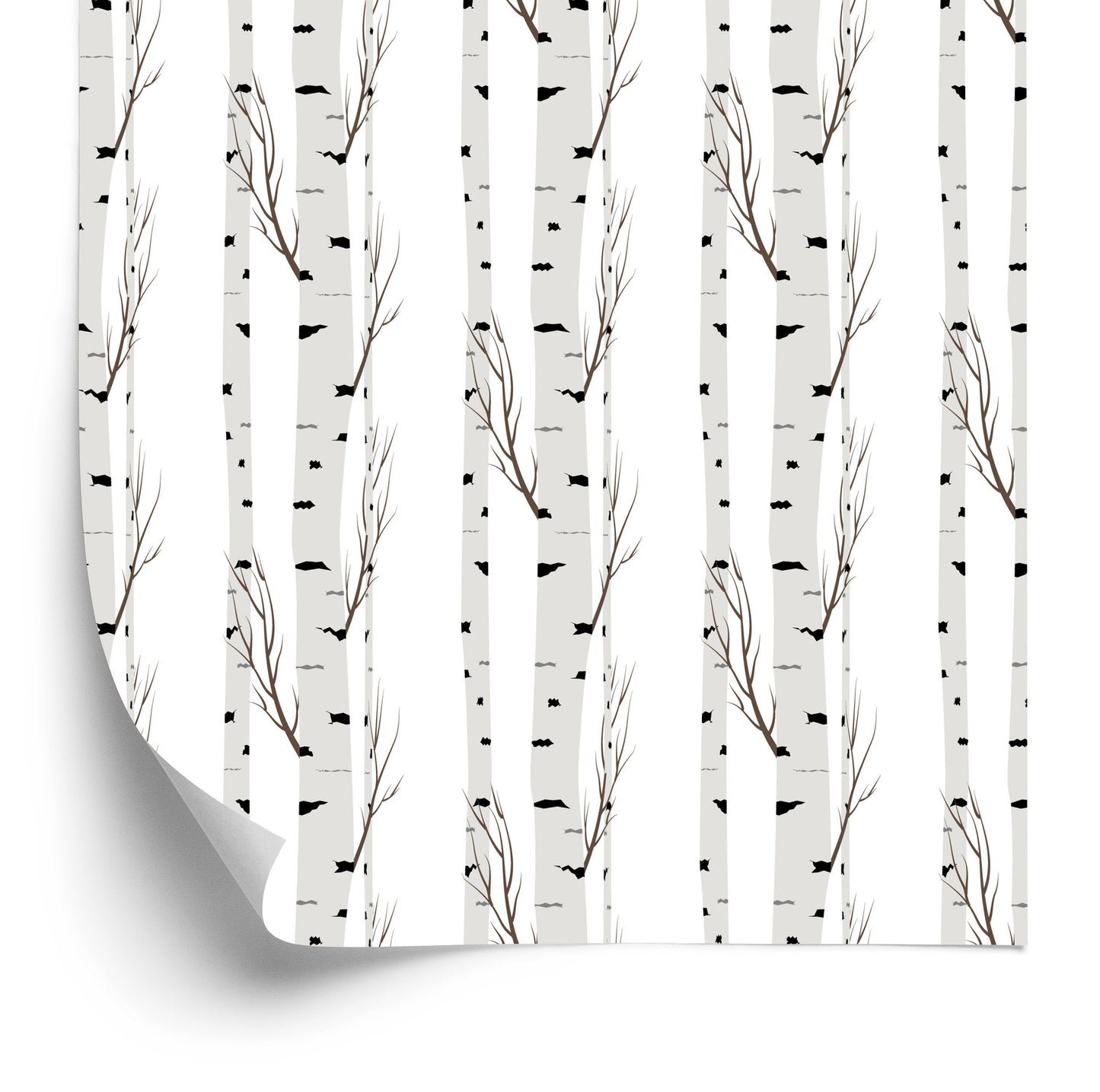 Wallpaper For Baby's Room Birch Trees