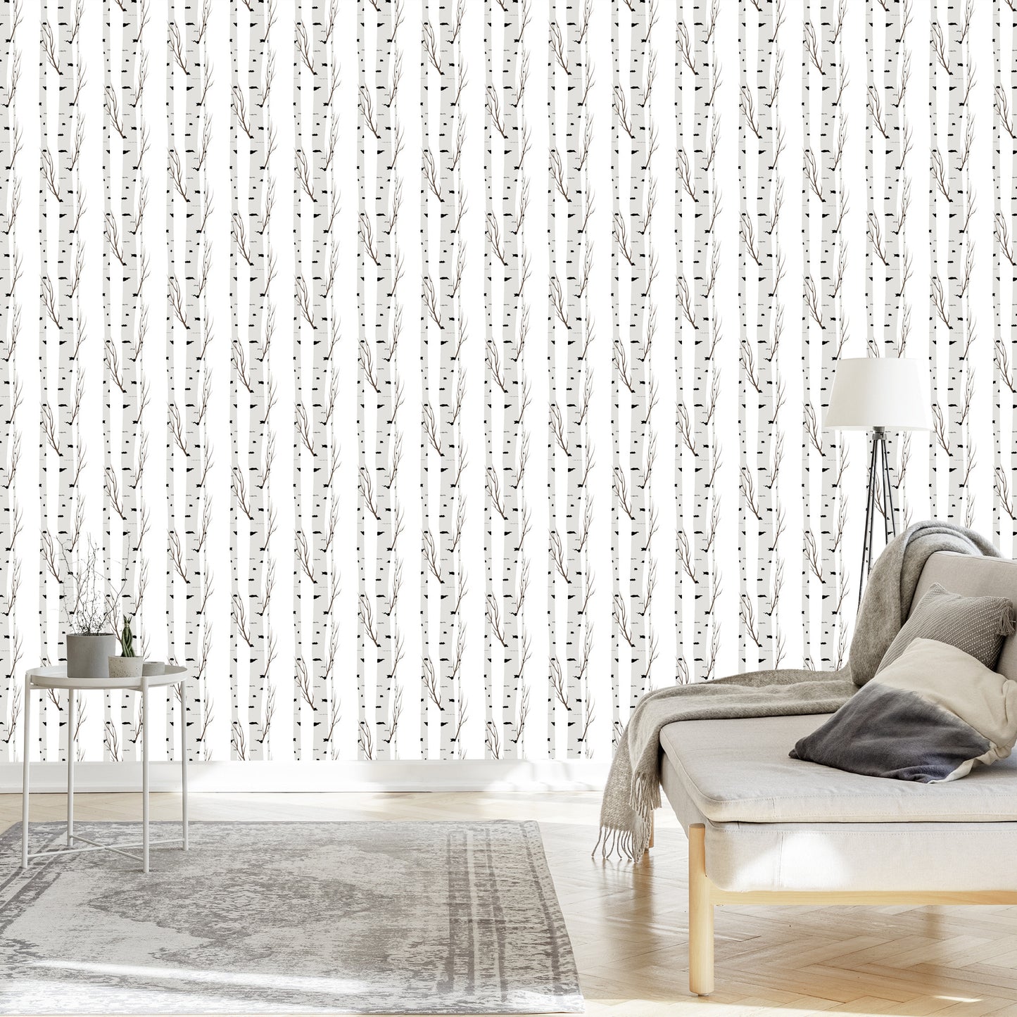 Wallpaper For Baby's Room Birch Trees