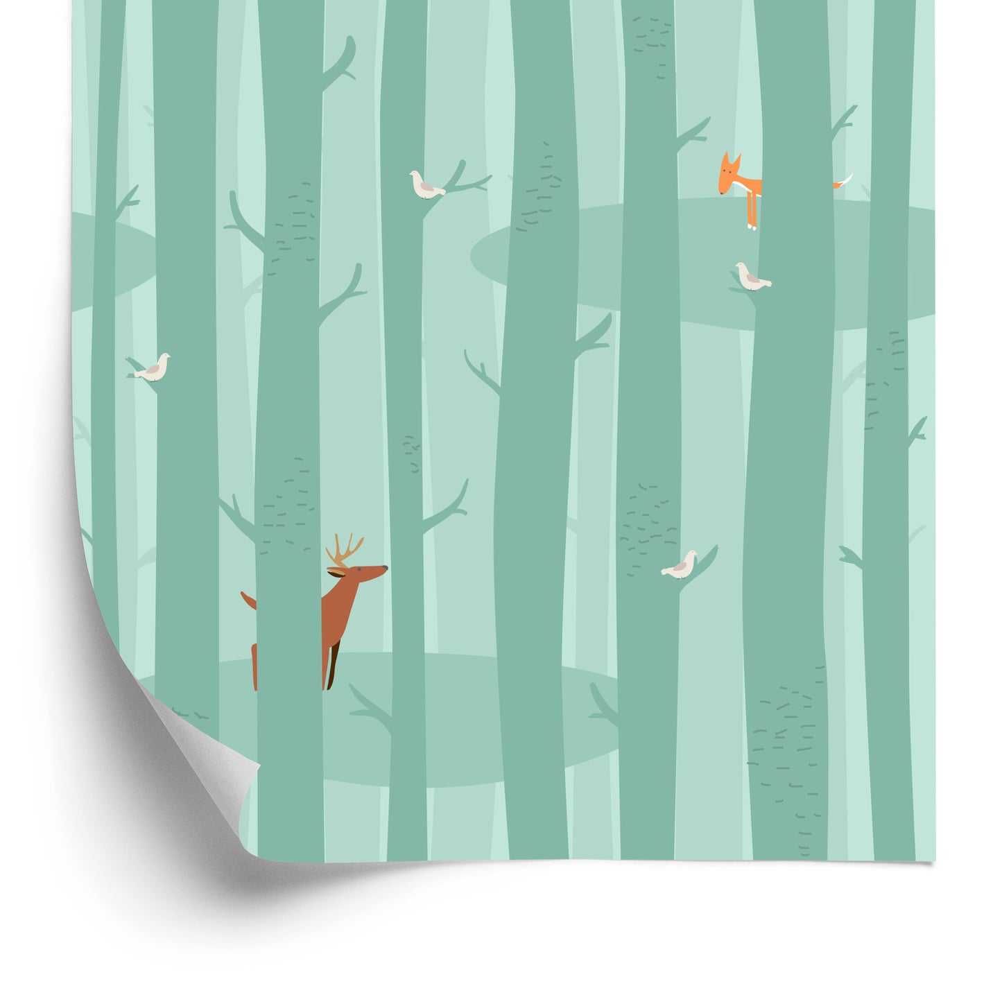 Wallpaper Trees, Forest. Nature. Children's Room