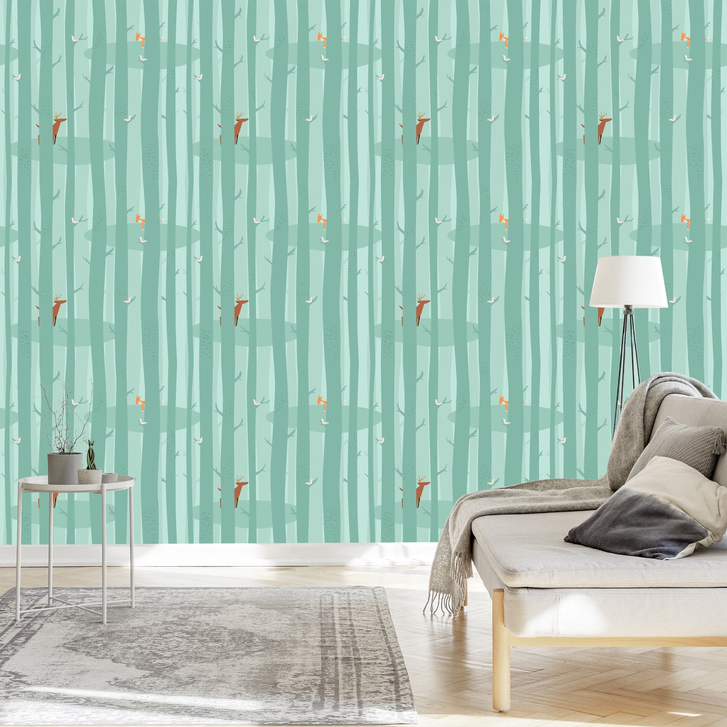 Wallpaper Trees, Forest. Nature. Children's Room