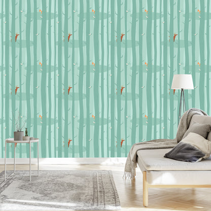 Wallpaper Trees, Forest. Nature. Children's Room
