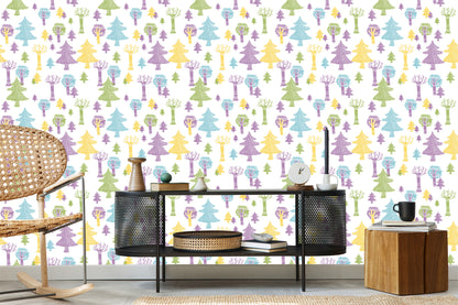 Wallpaper Forest Trees For A Child's Room