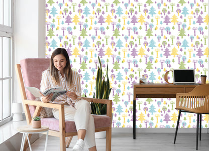 Wallpaper Forest Trees For A Child's Room