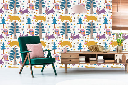Wallpaper Trees. Nature. Nature. Children's Room