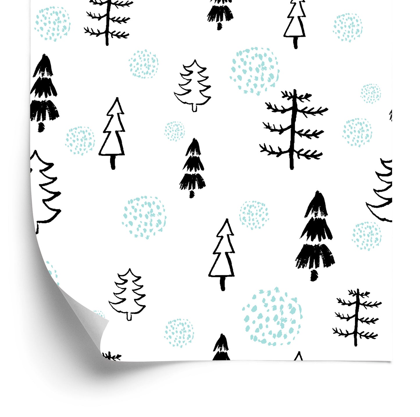 Wallpaper Forest Trees, Christmas Trees For A Child's Room