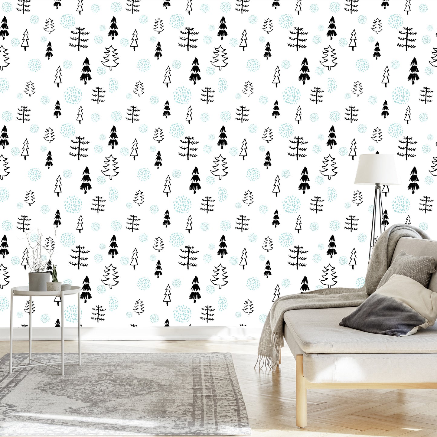 Wallpaper Forest Trees, Christmas Trees For A Child's Room