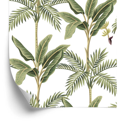 Wallpaper Leaves. Green. Bedroom. Living Room