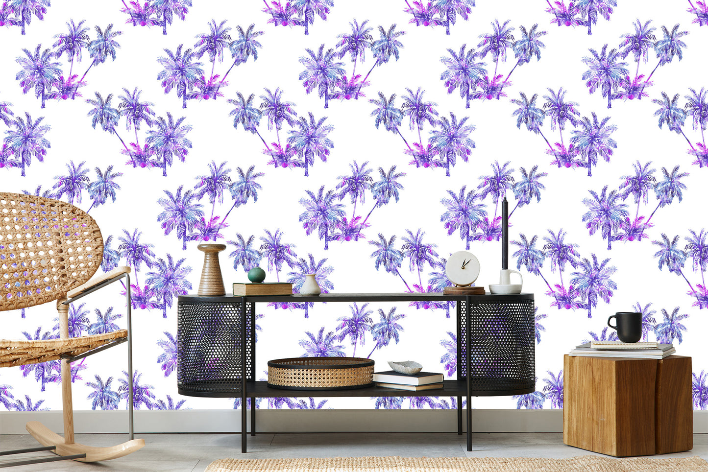 Wallpaper Colorful Palm Trees For Forest For Living Room Office