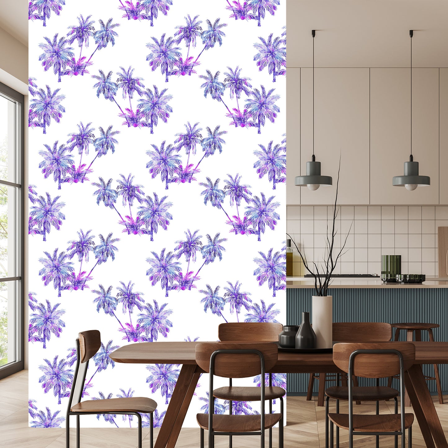Wallpaper Colorful Palm Trees For Forest For Living Room Office