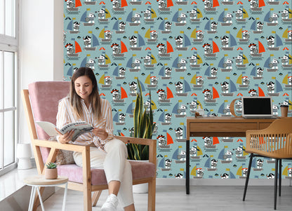 Wallpaper Pirate Animals Ships For Baby's Room