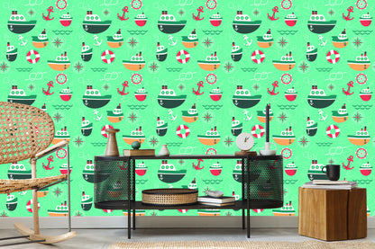 Wallpaper Colorful Fairytale Ships