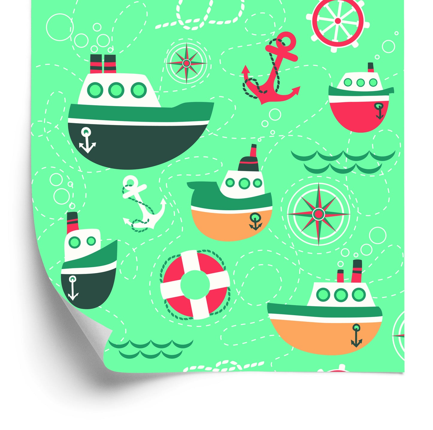 Wallpaper Colorful Fairytale Ships
