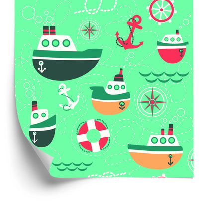 Wallpaper Colorful Fairytale Ships