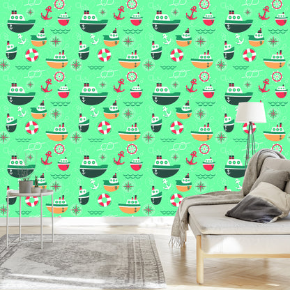 Wallpaper Colorful Fairytale Ships