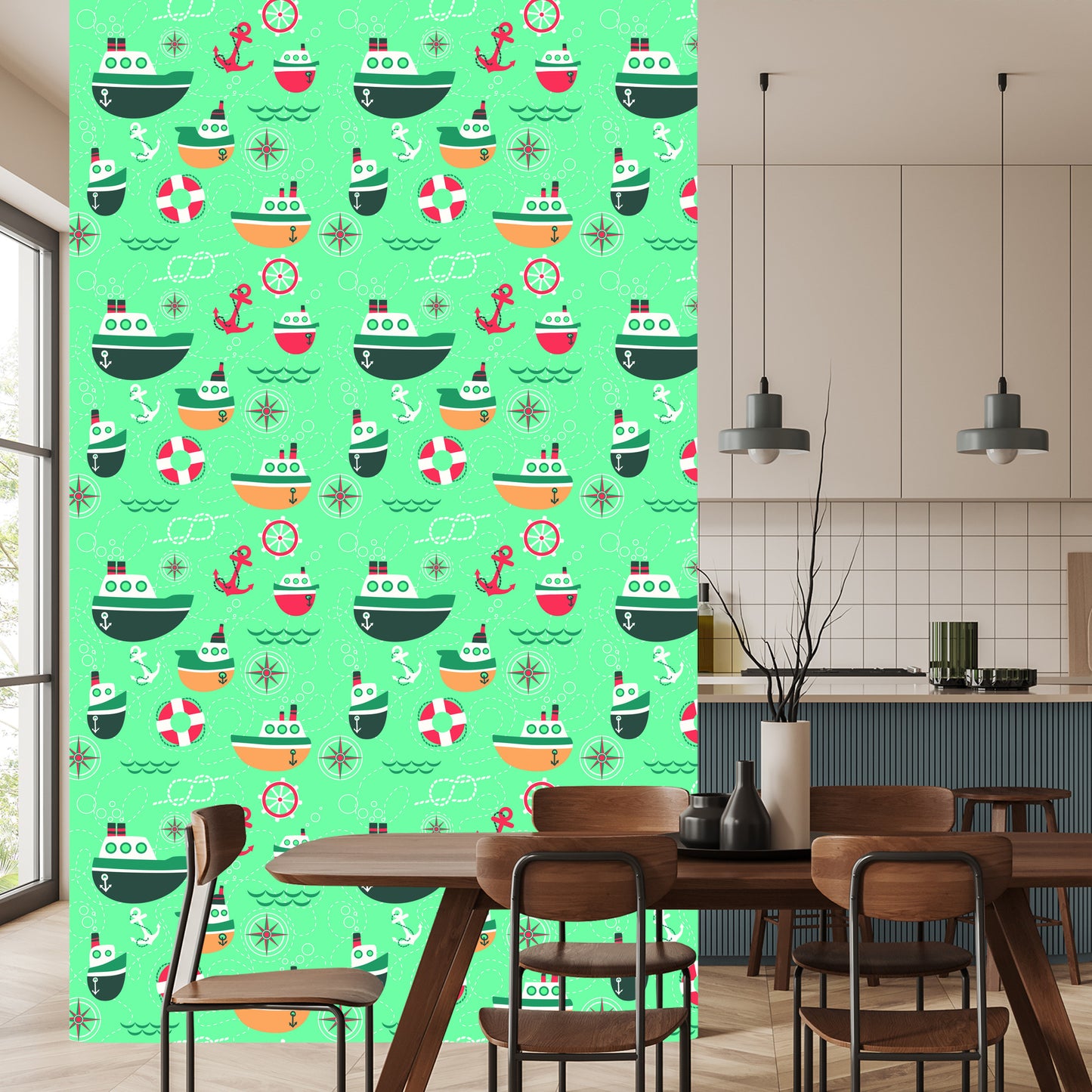 Wallpaper Colorful Fairytale Ships