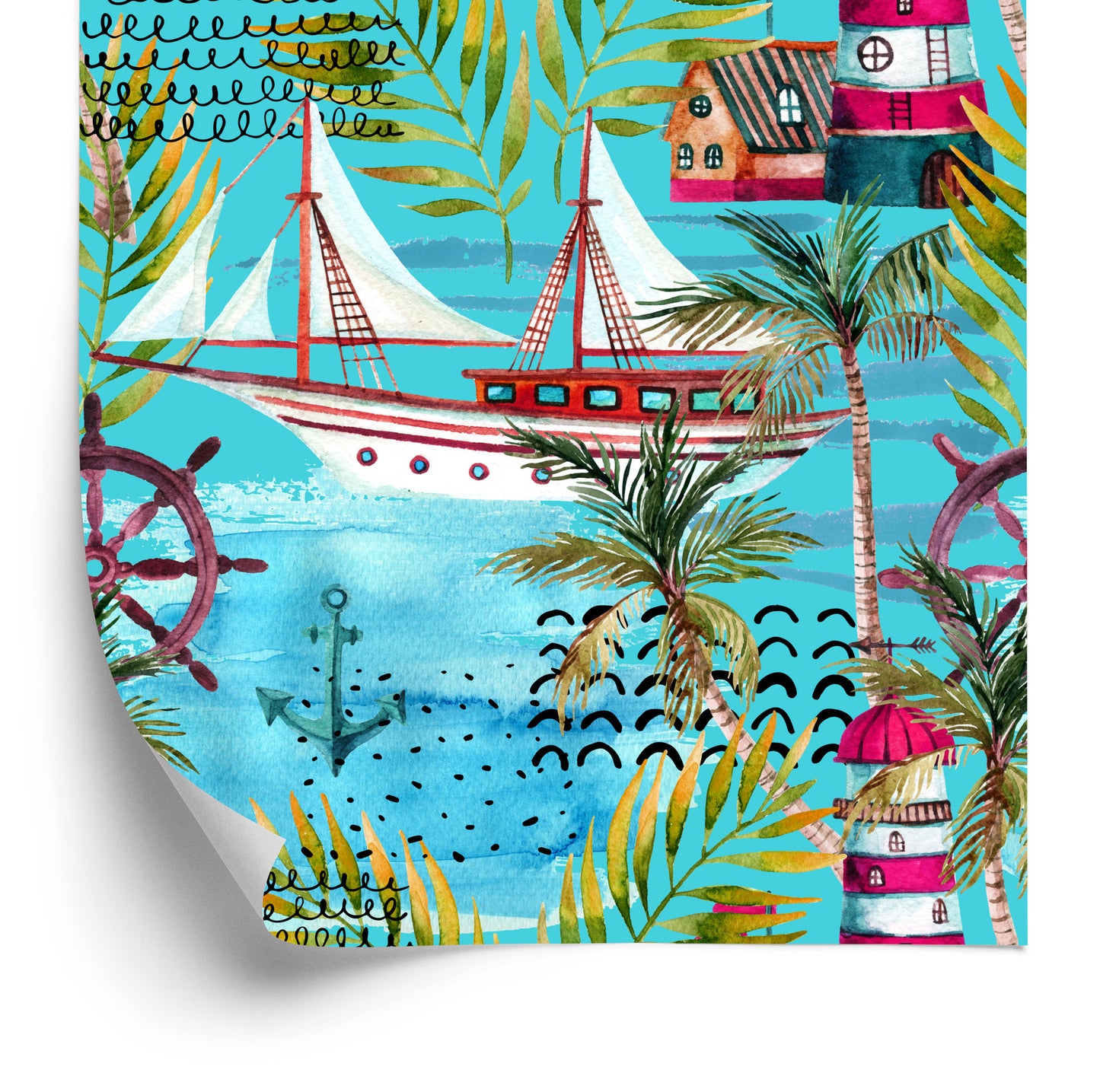 Wallpaper Sailboats W