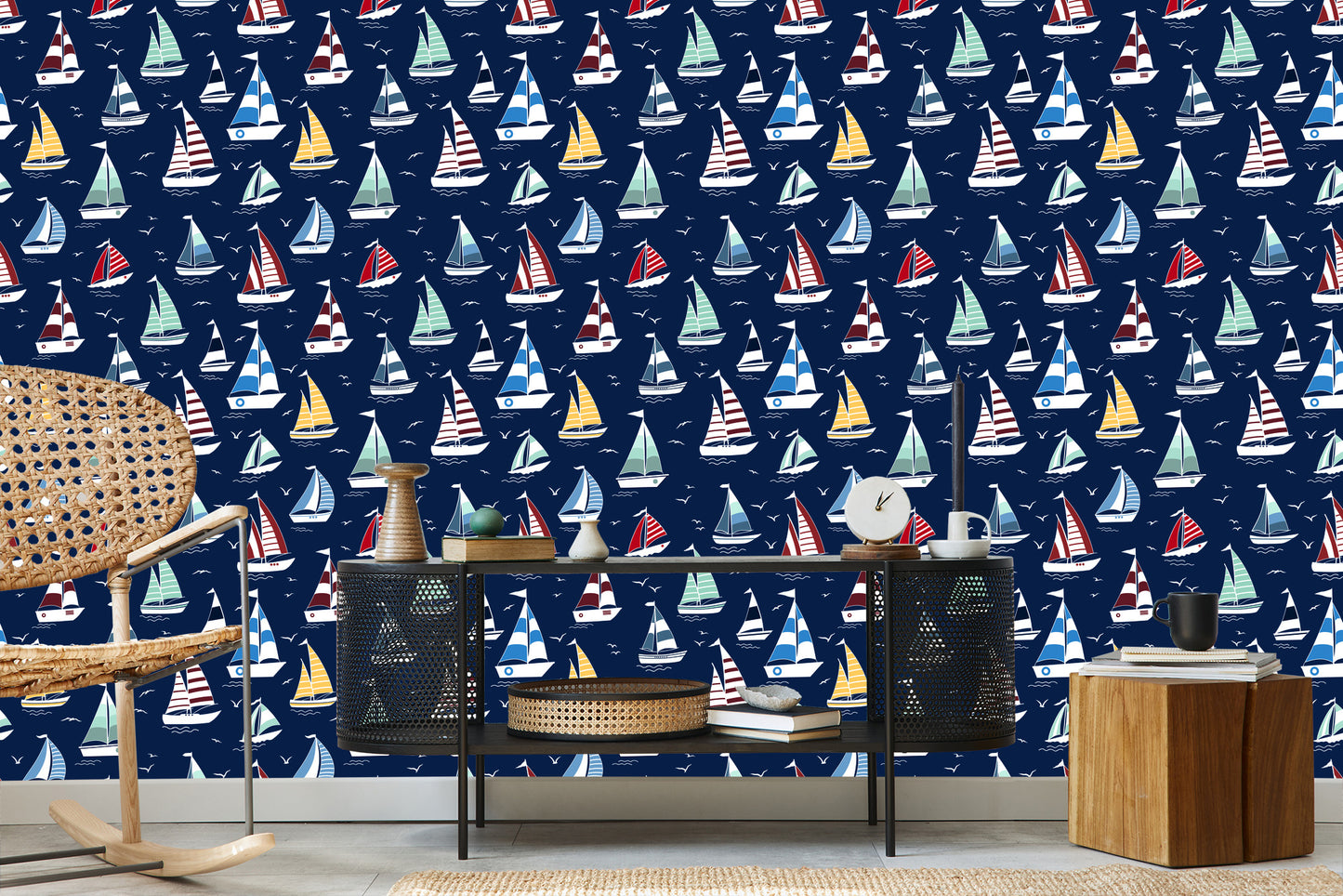 Wallpaper Colorful Boats In The Sea