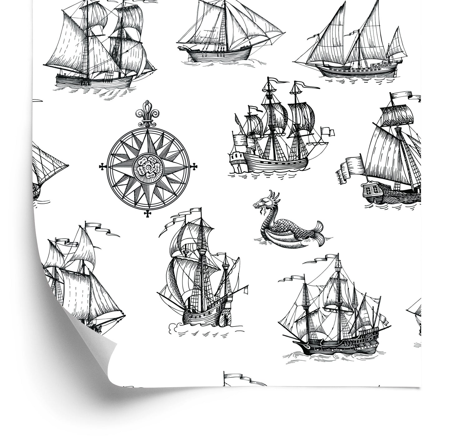 Wallpaper Vintage Ships