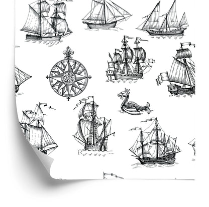 Wallpaper Vintage Ships