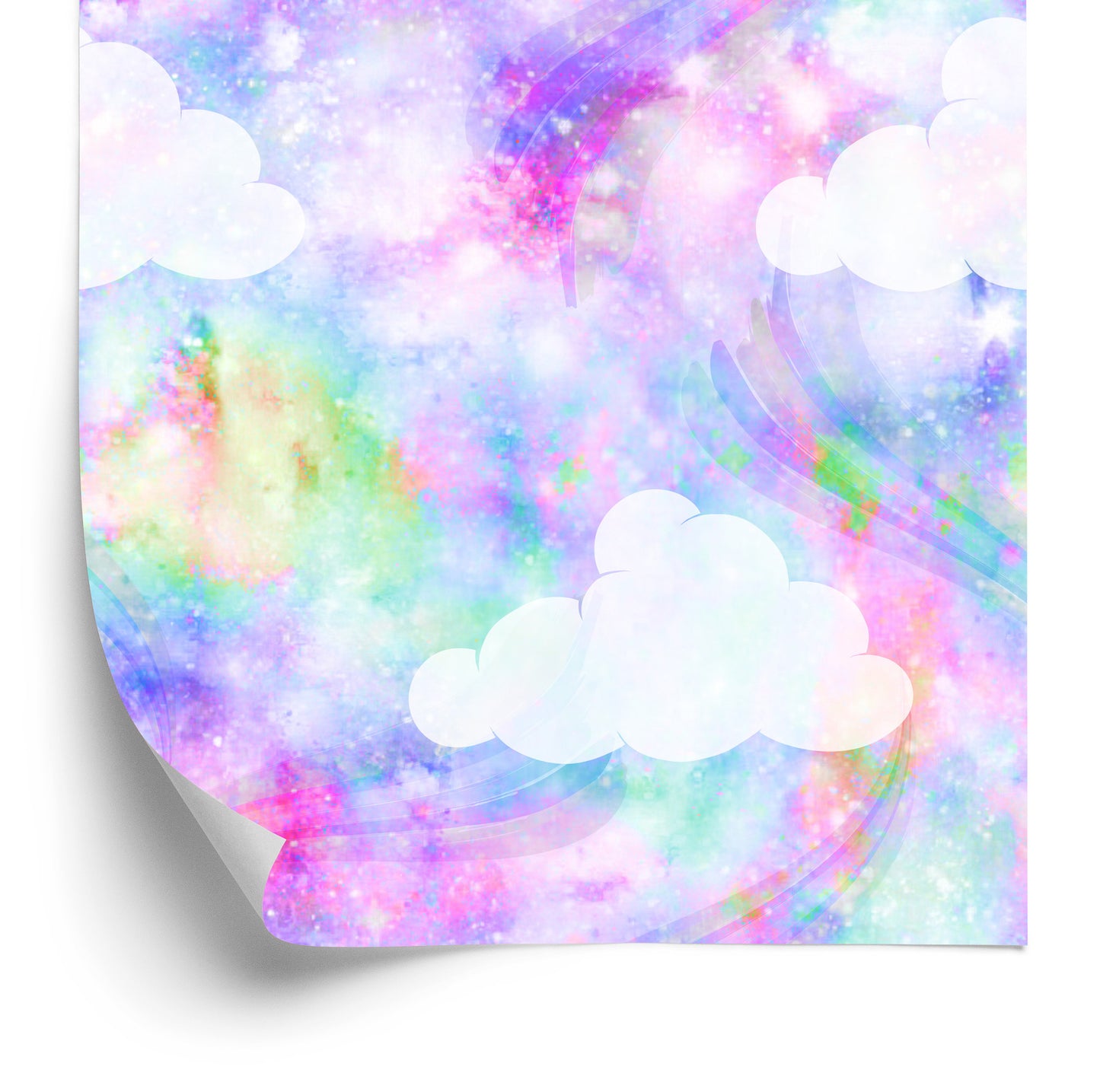 Wallpaper Clouds With Rainbow