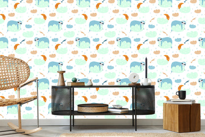 Wallpaper Sloths In The Clouds
