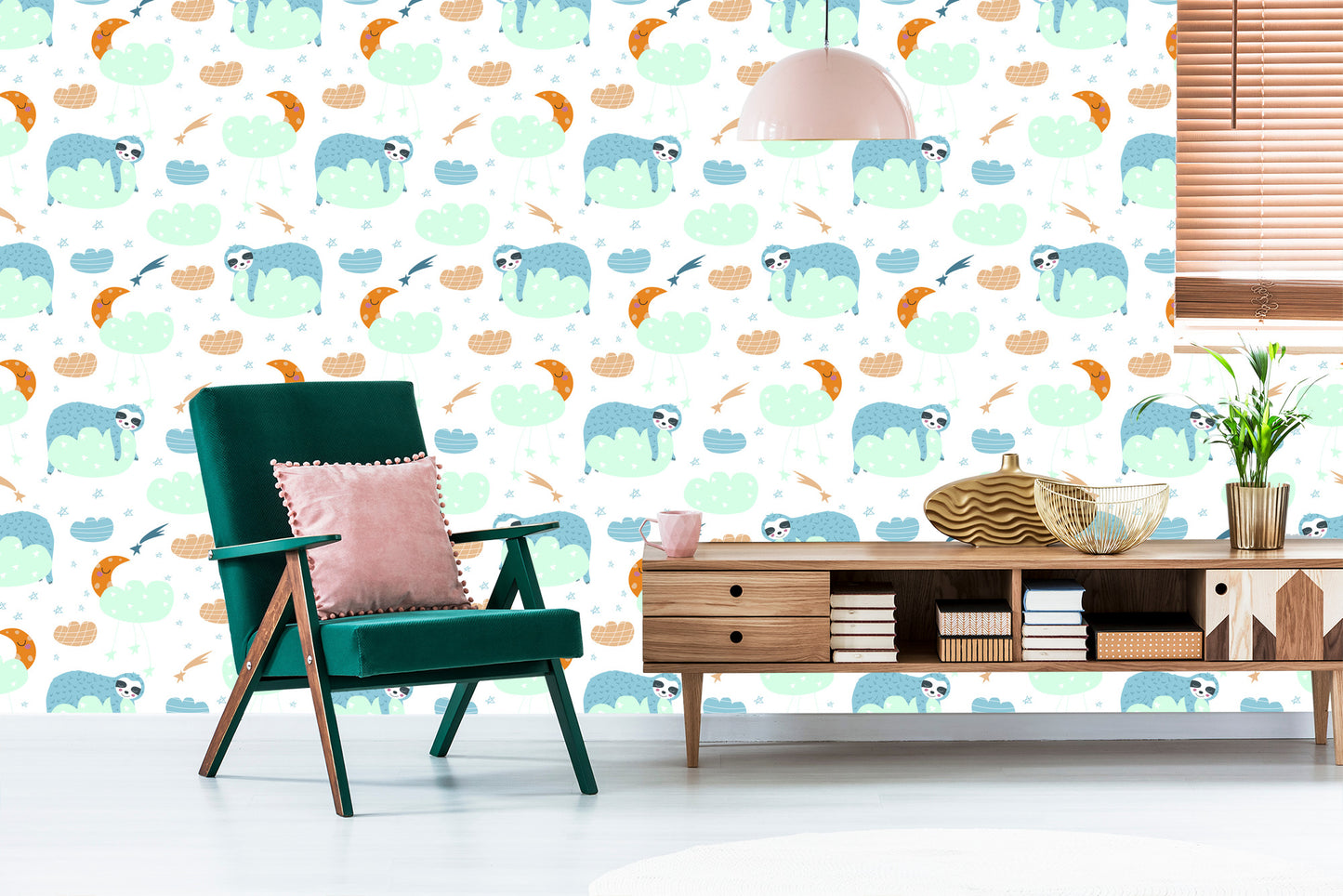 Wallpaper Sloths In The Clouds
