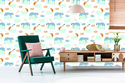 Wallpaper Sloths In The Clouds