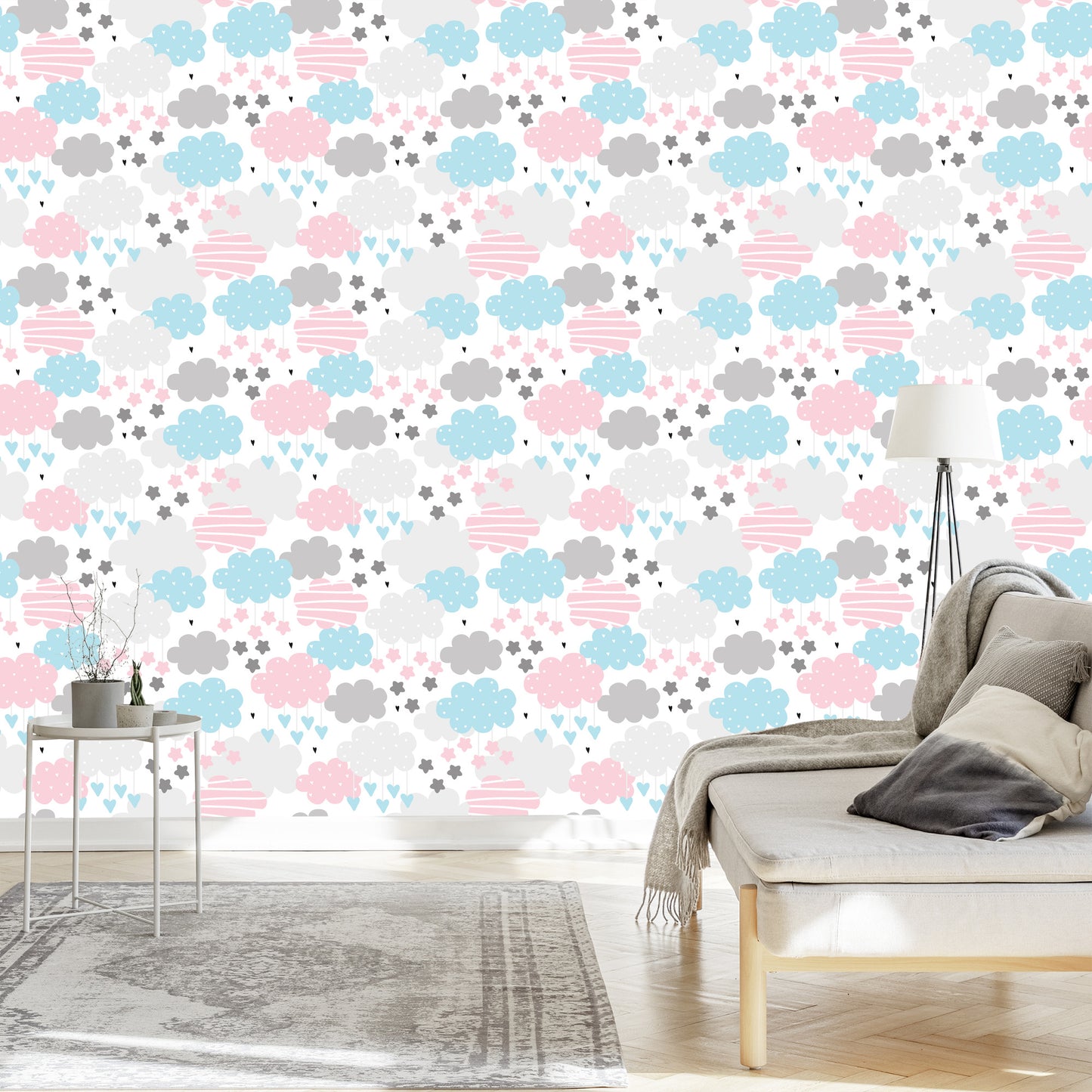 Wallpaper Clouds In Dots