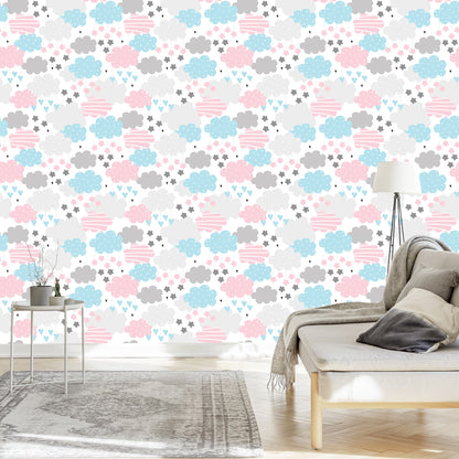 Wallpaper Clouds In Dots