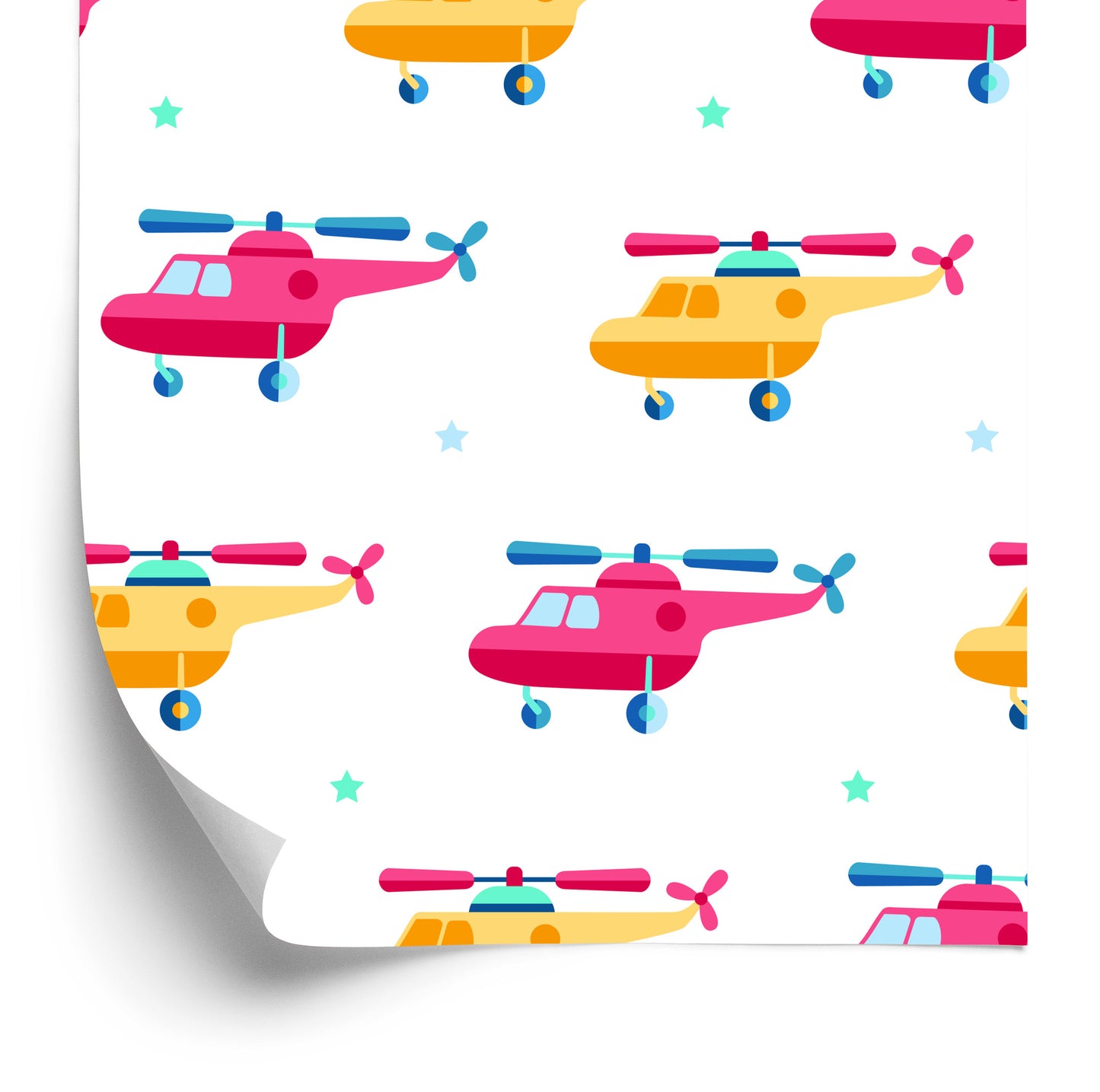Wallpaper The Stars Helicopters Into The Children's Room