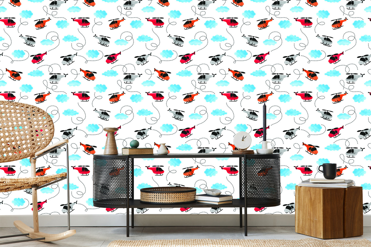 Wallpaper Colorful Painted Helicopters