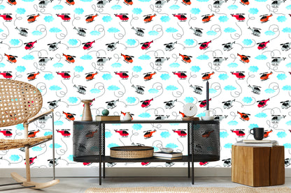 Wallpaper Colorful Painted Helicopters