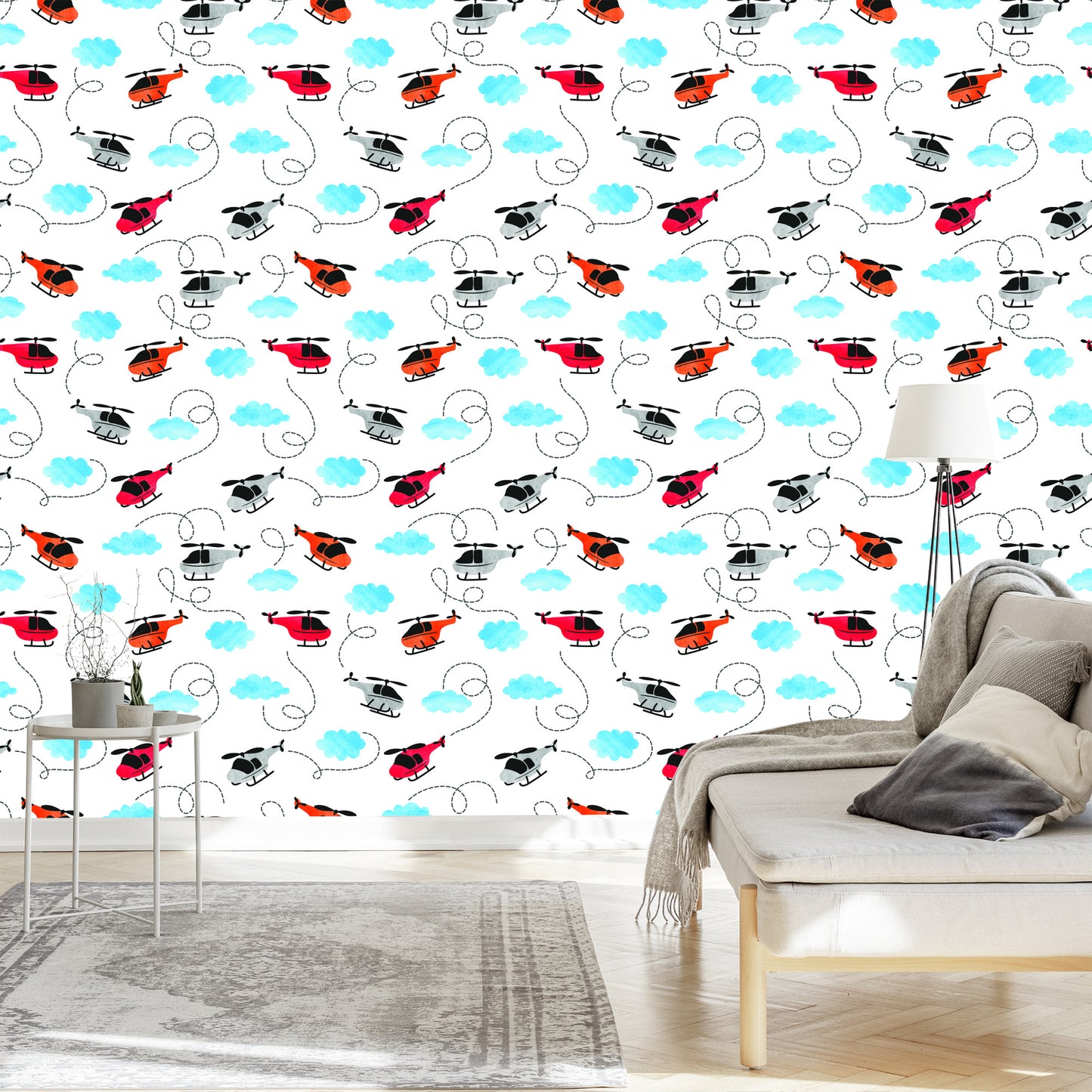 Wallpaper Colorful Painted Helicopters