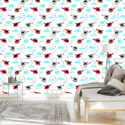 Wallpaper Colorful Painted Helicopters