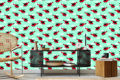 Wallpaper Red Helicopters