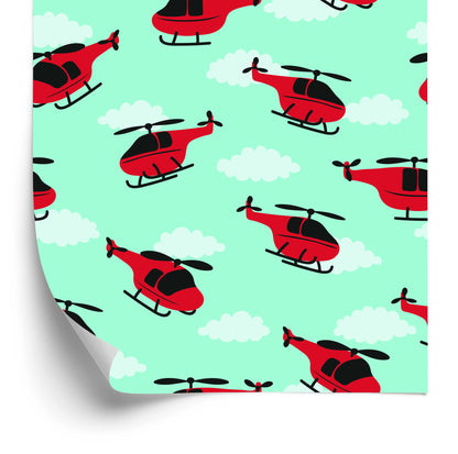 Wallpaper Red Helicopters
