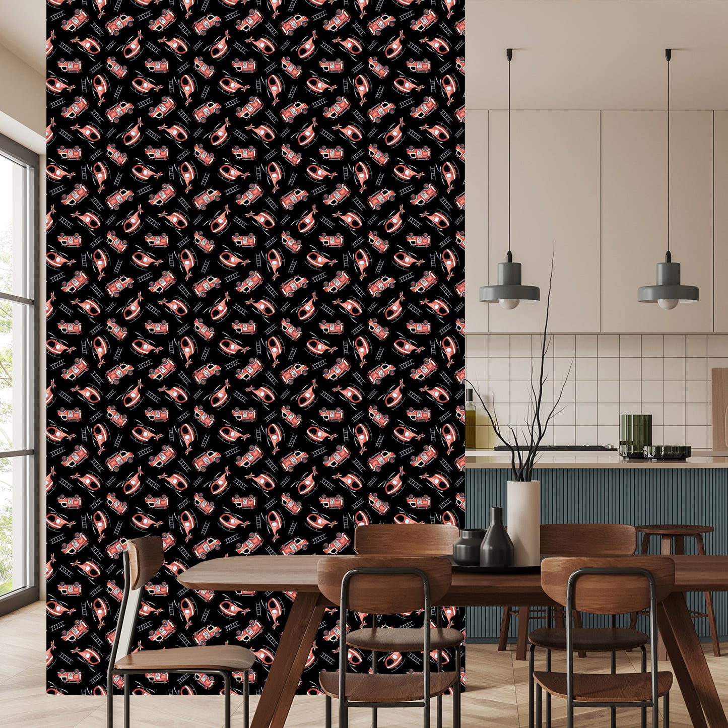 Wallpaper Fire Brigade Police Cars