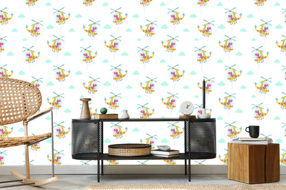 Wallpaper Dinosaurs In Helicopters