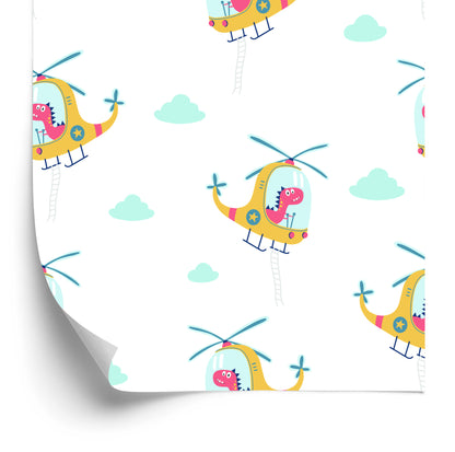 Wallpaper Dinosaurs In Helicopters