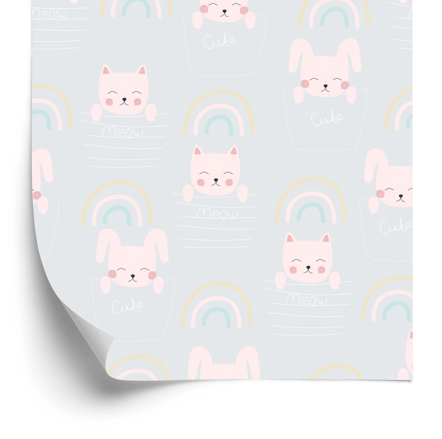 Wallpaper Cats With A Rainbow