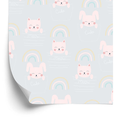 Wallpaper Cats With A Rainbow