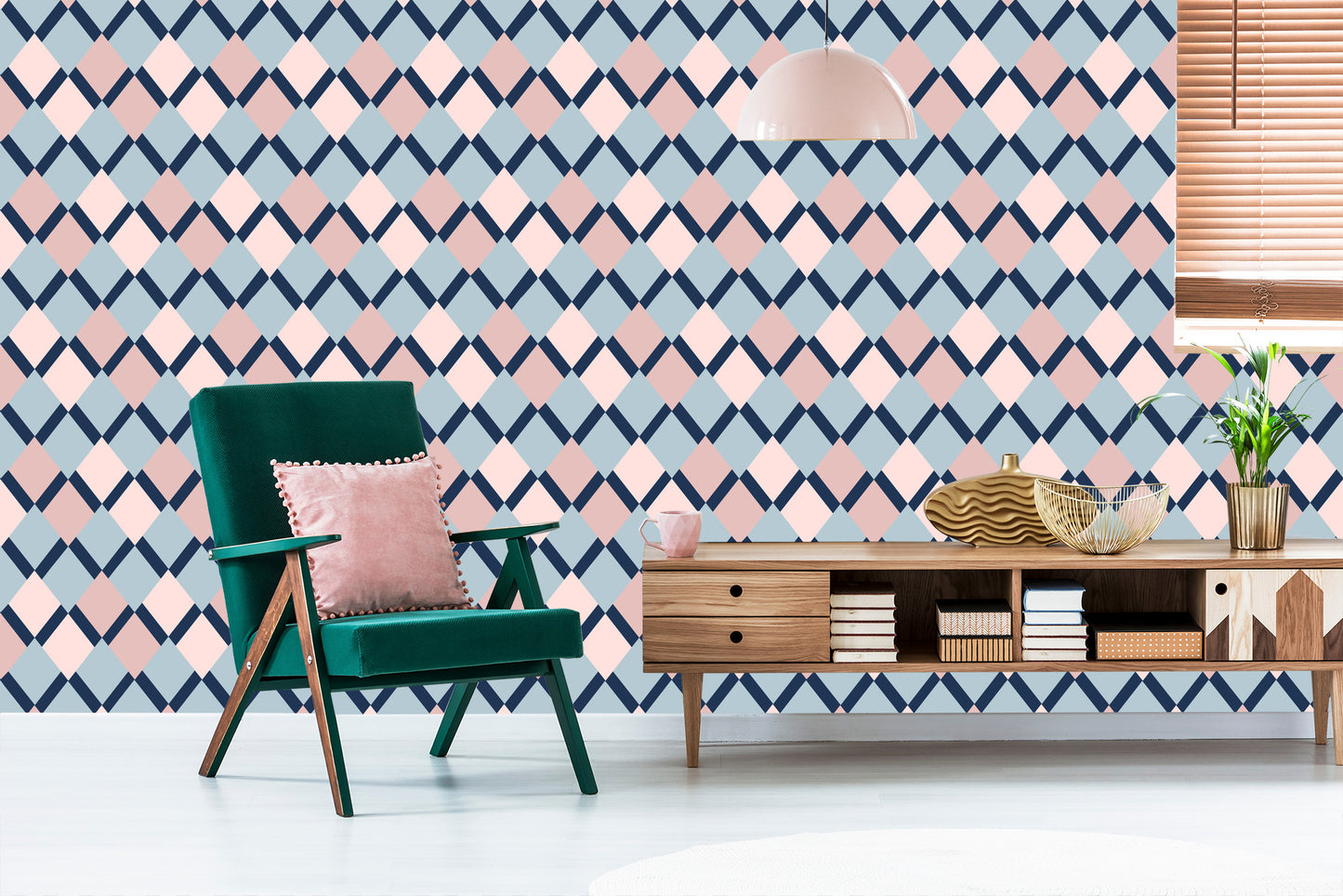 Wallpaper Geometric - Colorful Diamonds
