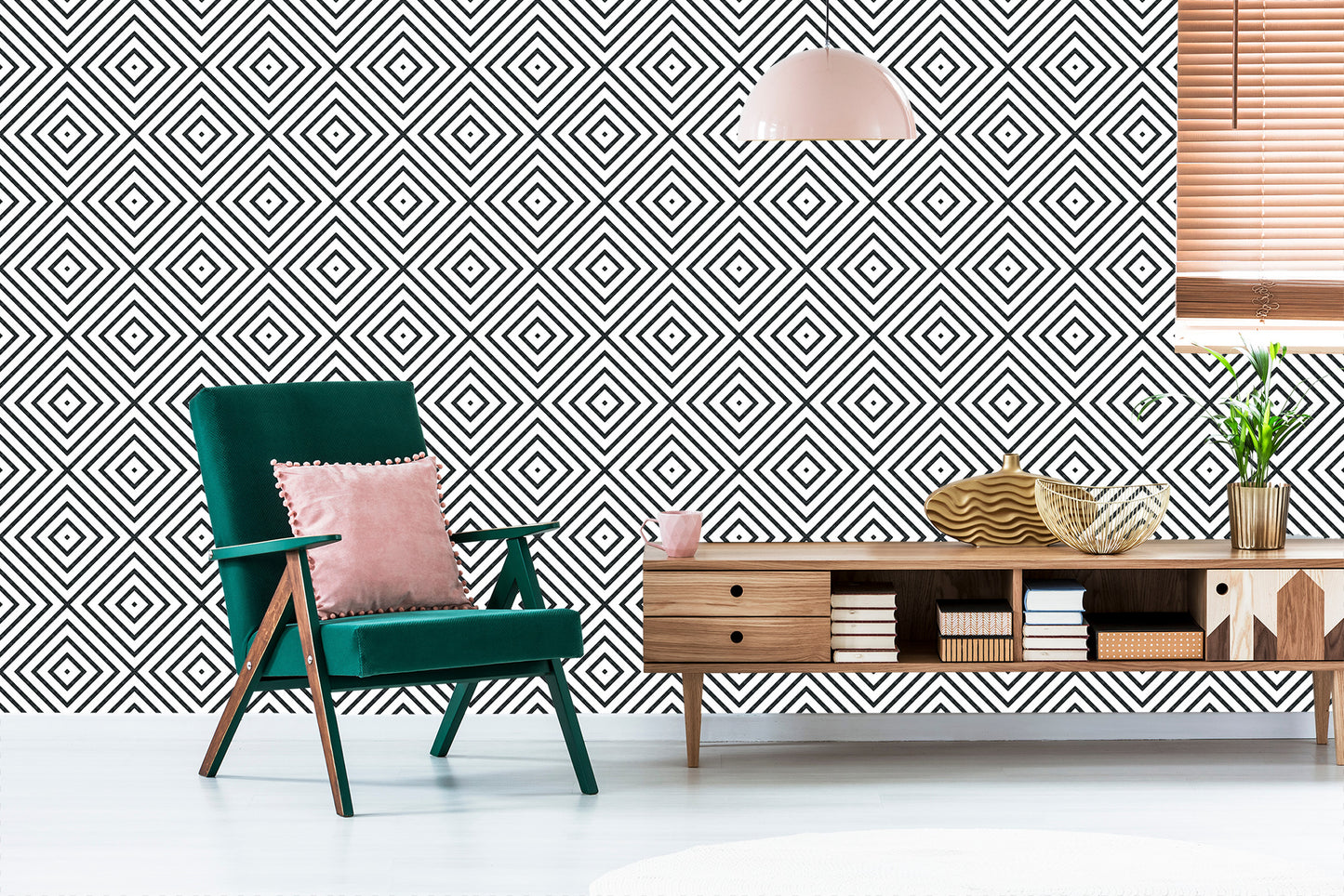 Wallpaper Modern Geometric Pattern