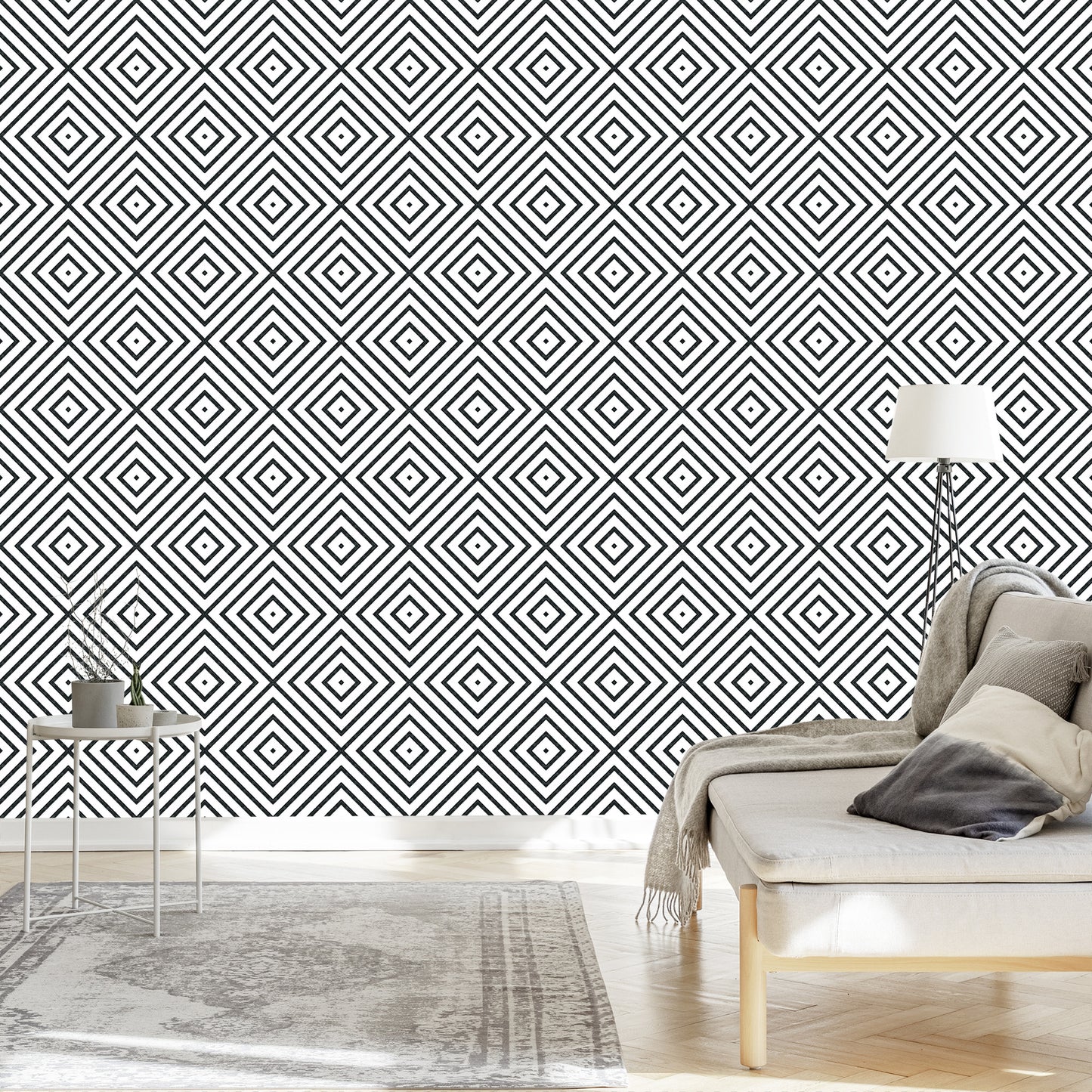 Wallpaper Modern Geometric Pattern