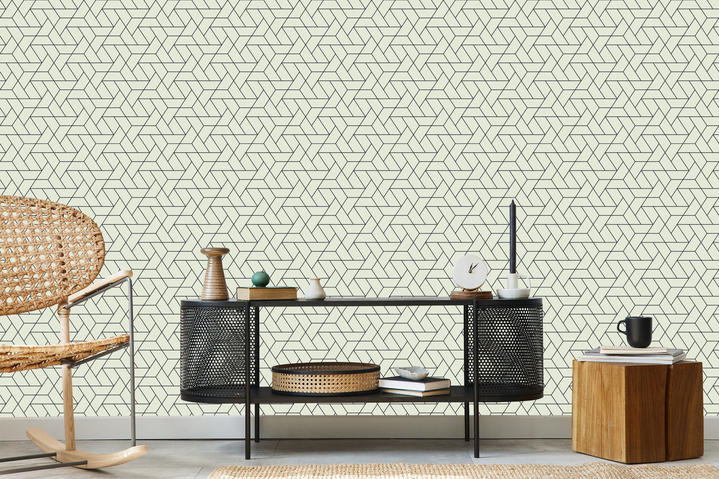 Wallpaper Modern Geometric Pattern